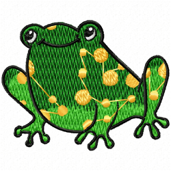 Frogs Embroidery Design 9